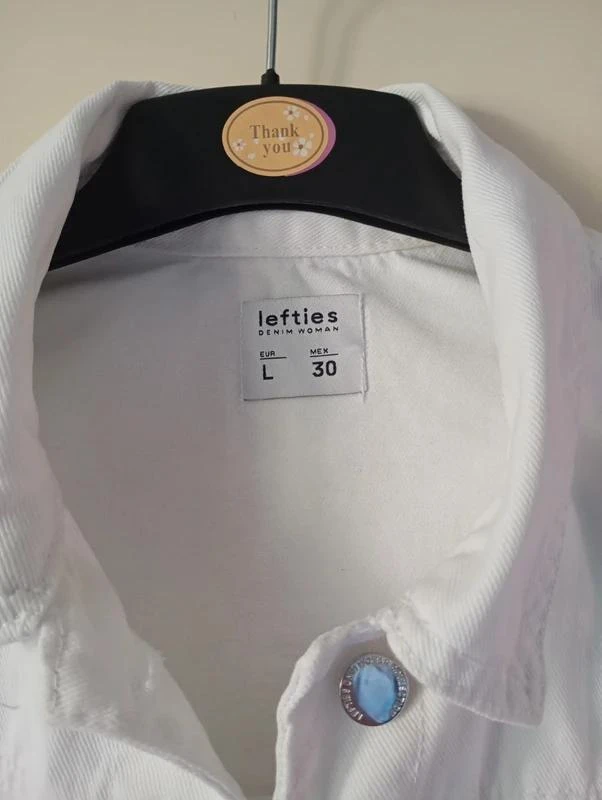 Chaqueta Vaquera Blanca Estilo Casual - Talla L 🤍 – photo 2
